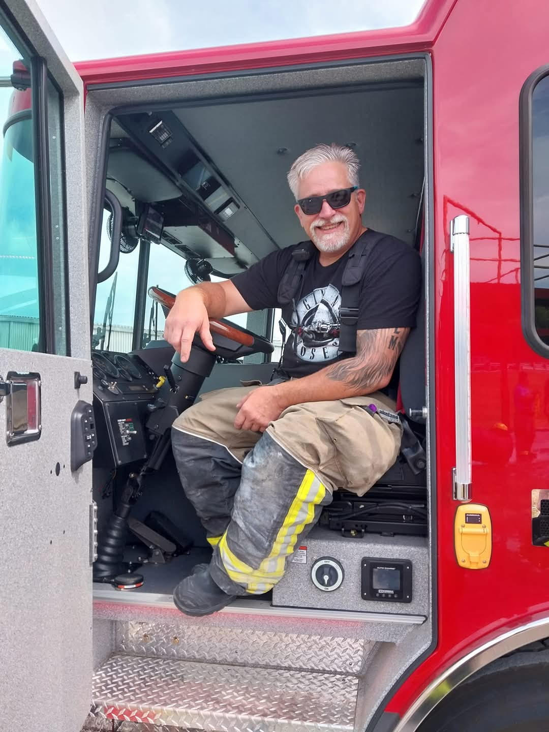 1 Sean in fire truck.